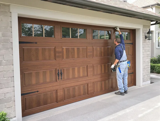 Custom garage door showcase by North Ridgeville Garage Door Repair in North Ridgeville