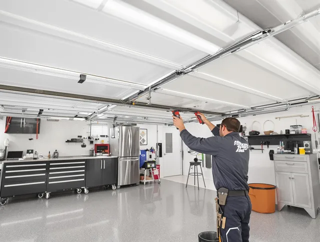 Overhead garage door repair service by North Ridgeville Garage Door Repair in North Ridgeville